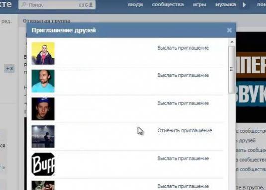 Kaip pakviesti žmonių į "Vkontakte" grupę?